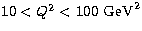 $10 < Q^2 < 100~{\rm GeV}^2$