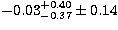 $-0.03^{+0.40}_{-0.37}\pm0.14$