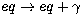$eq \to eq +\gamma$