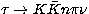 $\tau\to K\bar Kn\pi\nu$