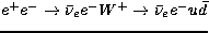 $e^+e^-\rightarrow \bar \nu_e e^-W^+
\rightarrow\bar\nu_e e^-u\bar d$