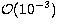 ${\cal O}(10^{-3})$