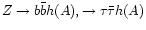 $Z\rightarrow b{\bar b}h(A), \rightarrow \tau {\bar \tau}
h(A)$