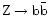 $\mathrm{Z} \to \mathrm{b} \bar{\mathrm{b}}$