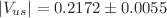 $\vert V_{us}\vert = 0.2172 \pm 0.0055$