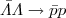 $\bar \Lambda \Lambda \to \bar p p$