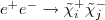 $e^ + e^-\to\tilde{\chi}^ + _i\tilde{\chi}^-_j$