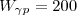 $W_{\gamma p} = 200$