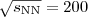$\sqrt{s_{\rm NN}} = 200$
