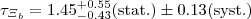 $ \tau_{\Xi{_b}} = 1.45{^{ + 0.55}_{-0.43}} ({\rm stat.}) \pm 0.13 ({\rm syst.})$