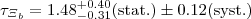 $ \tau_{\Xi{_b}} = 1.48{^{ + 0.40}_{-0.31}} ({\rm stat.}) \pm 0.12 ({\rm syst.})$