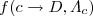 $f(c \rightarrow D, \Lambda_c)$