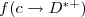 $f(c\rightarrow D^{* + })$