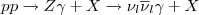$pp\to{Z}\gamma+X\to\nu_l\overline{\nu}_l\gamma+X$