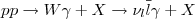 $pp\to{W}\gamma+X\to\nu_l\overline{l}\gamma+ X$