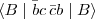$\langle{B}\mid{\bar{b}c\,\bar{c}b}\mid{B}\rangle$