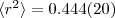 $\langle{r^2}\rangle= 0.444(20)$