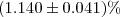 $(1.140 \pm0.041)\%$