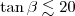 $\tan\beta\lesssim20$