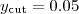 $y_{\rm cut}=0.05$