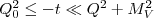 $Q_{0}^{2}\le -t\ll Q^{2}+M^{2}_{V}$