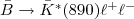 ${\bar{B}} \to {\bar{K}}^{*}(890) \ell^{+} \ell^{-}$