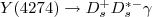 $Y(4274)\to D_{s}^{+} {D}_{s}^{*-} \gamma$