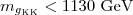 $m_{g_{\mathrm{KK}}} < 1130~ \mathrm{GeV}$