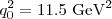 $$q_0^2=11.5\ \mathrm{GeV}^2$$