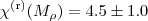 $$\chi ^\text {(r)}(M_\rho )=4.5\pm 1.0$$