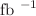 $$\,\,\text{ fb }^{-1}$$