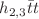 $$h_{2,3} {\bar{t}} t$$