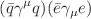 $$ (\bar{q} \gamma ^\mu q) (\bar{e} \gamma _\mu e) $$