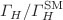 $$\Gamma _H/\Gamma _H^{\mathrm {SM}}$$