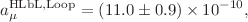$$a_{\mu }^{\mathrm {HLbL,Loop}}=\left( 11.0\pm 0.9\right) \times 10^{-10},$$