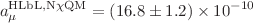 $$a_{\mu }^{\mathrm {HLbL,N\chi QM}}=\left( 16.8\pm 1.2\right) \times 10^{-10}$$