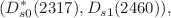 $$(D_{s0}^*(2317),D_{s1}(2460)),$$