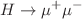 $${H\rightarrow \mu ^+\mu ^-}$$
