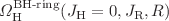$$\Omega ^{\text {BH-ring}}_{\text {H}}(J_{\text {H}}=0,J_{\text {R}},R)$$
