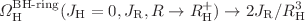 $$\Omega ^{\text {BH-ring}}_{\text {H}}(J_{\text {H}}=0,J_{\text {R}},R\rightarrow R^{+}_{\text {H}})\rightarrow 2J_{\text {R}}/R^3_{\text {H}}$$