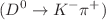 $$(D^0\rightarrow K^- \pi ^+)$$