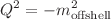 $$Q^2=-m^2_{\mathrm{offshell}}$$