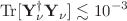 $$\mathrm {Tr}{[\mathbf {Y}^{\dagger }_\nu \mathbf {Y}_{\nu }}] \lesssim 10^{-3}$$