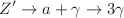 $$Z' \rightarrow a+\gamma \rightarrow 3\gamma $$