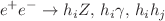 $$e^+e^- \rightarrow h_i Z,\, h_i \gamma ,\, h_i h_j$$