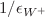 $$1/\epsilon _{W^+}$$