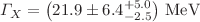 $$\Gamma _X = \left( 21.9 \pm 6.4 {}^{+5.0}_{-2.5}\right) \,\mathrm {MeV}$$