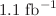 $$1.1~\mathrm{fb}^{-1}$$