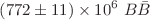 $$(772 \pm 11)\times 10^6~B\bar{B}$$