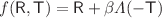 $$f(\mathsf{R},\mathsf{T})=\mathsf{R}+\beta \Lambda (-\mathsf{T})$$